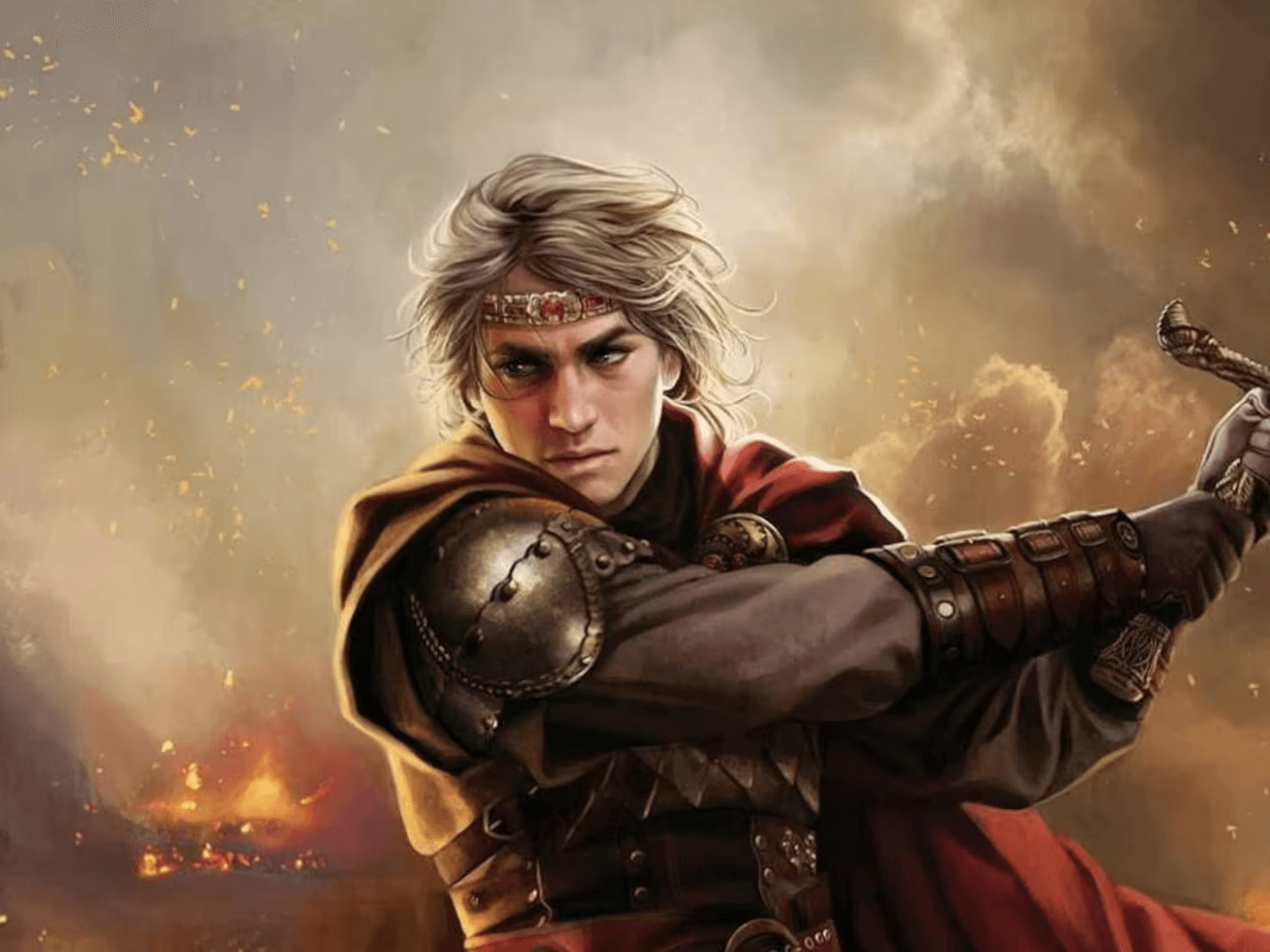 Aegon the Conqueror swinging his sword