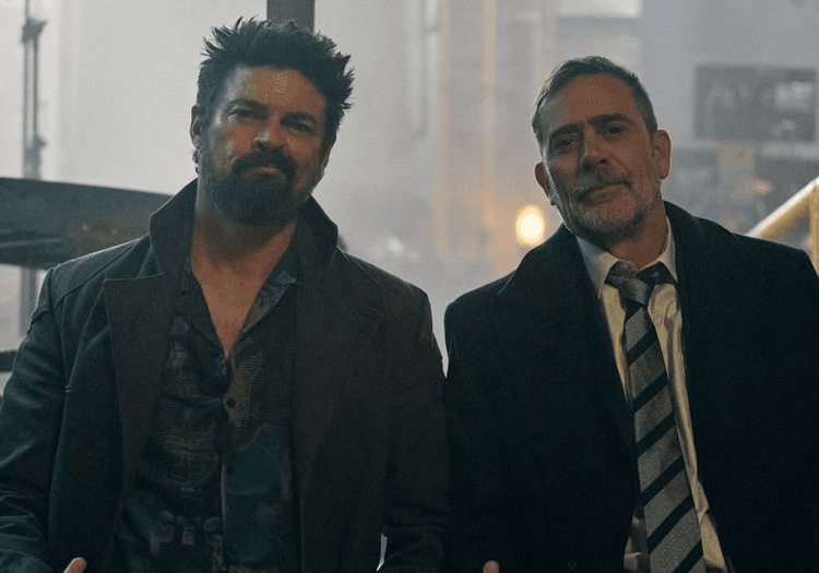 Kessler and Butcher showing the middle finger in The Boys