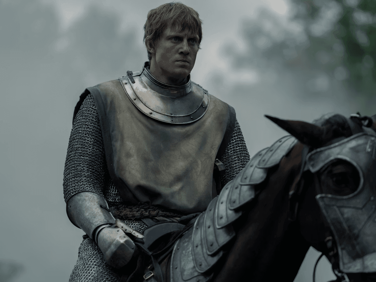 Ser Dunk sitting atop a horse