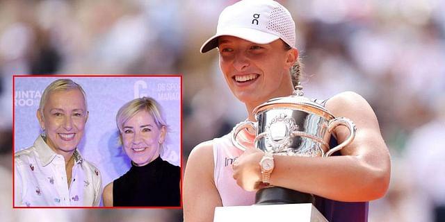 These 2 are the best" - Martina Navratilova invited Chris Evert to join her for French Open trophy presentation to Iga Swiatek, reveals journalist