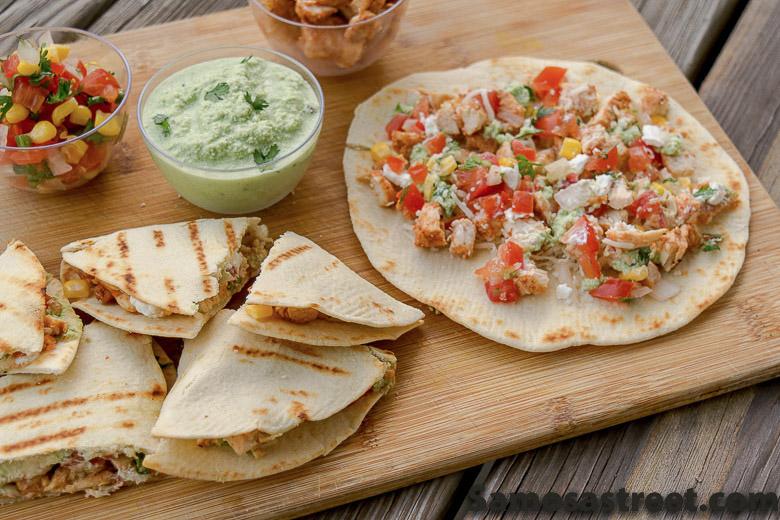 Masala Chicken Quesadilla with Homemade Tortillas - Samosa Street