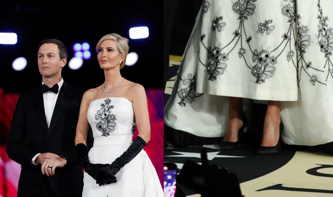 Ivanka Trumpās Accessories with White Givenchy Gown