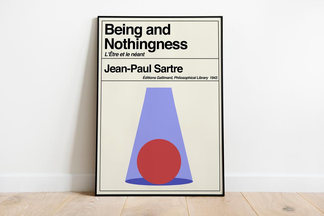 Buy Being and Nothingness Jean Paul Sartre Retro Vintage Philosophy Book  Art Print Literary Gifts for Book Lovers Minimal Poster Online in India -  Etsy