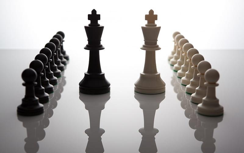 Chess pieces, chess concepts, wood chess, kings and pawns, chess, HD wallpaper | Peakpx