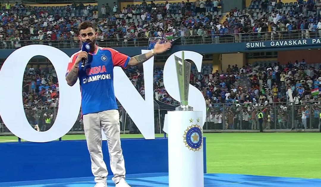 He was crying and we hugged': 5 things Virat Kohli said at Wankhede after victory parade - The Week