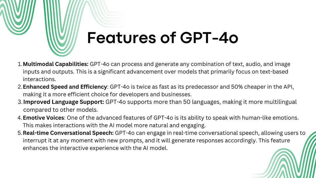 Features of GPT-4o
