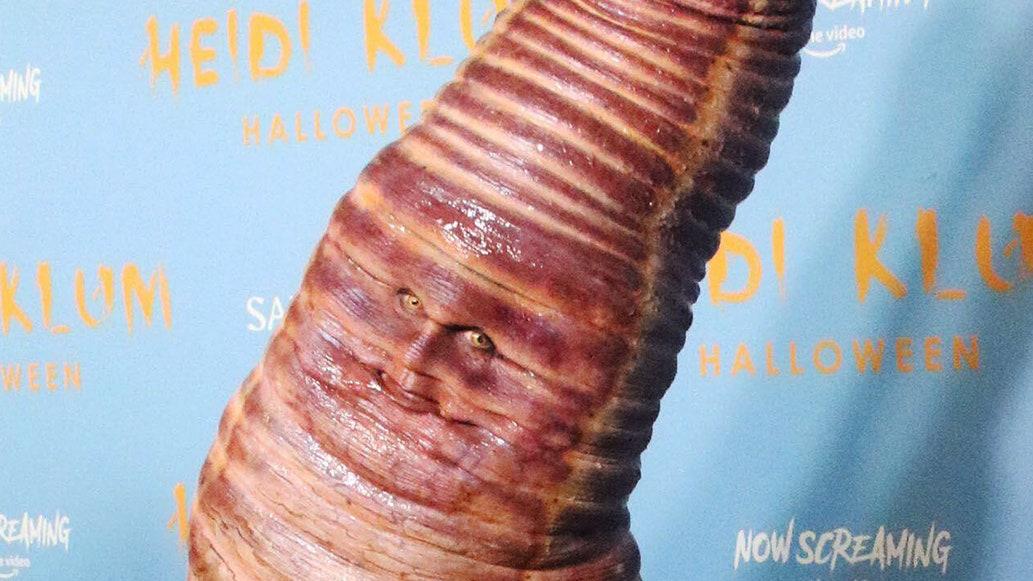 Heidi Klum in Worm Costume