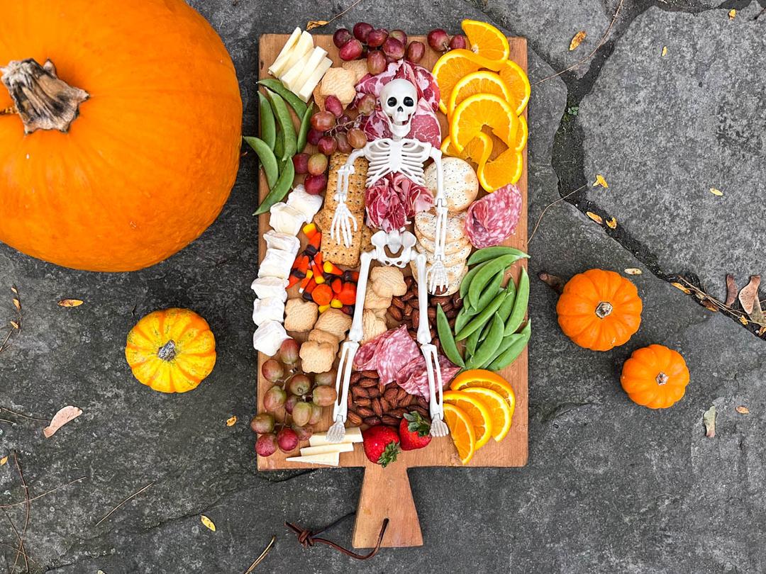 Skeleton Halloween Charcuterie Board
