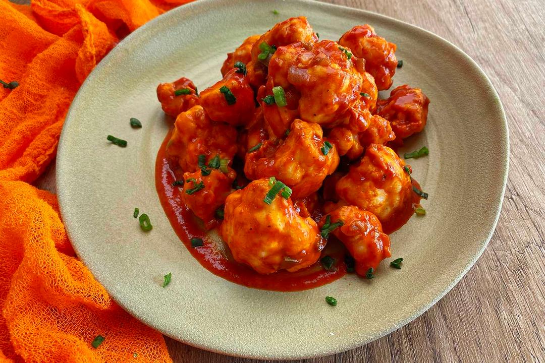 Air Fryer Gobi Manchurian (Easy Cauliflower Recipe)